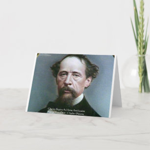 Charles Dickens "Charity @Home" Quote Gifts Holiday Card