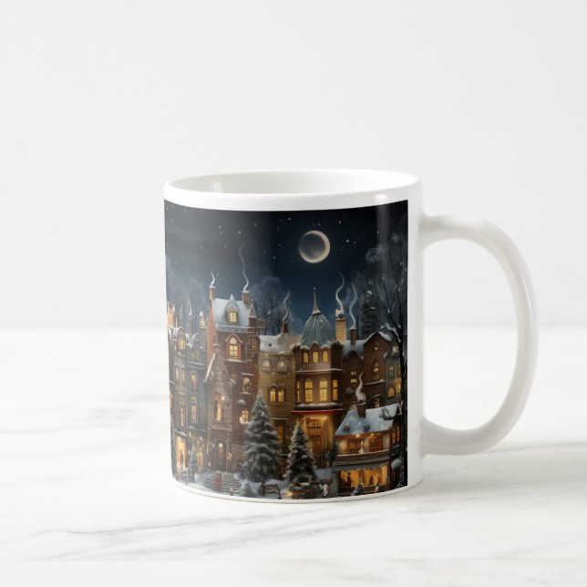 Charles Dickens Christmas Village Design Coffee Mu Mug (Right)