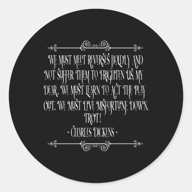 Charles Dickens David Copperfield Book Motivationa Classic Round Sticker (Front)