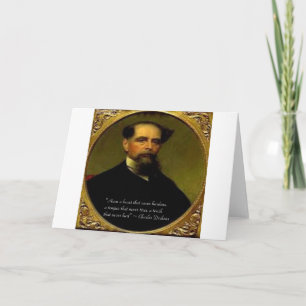 Charles Dickens & Heartfelt Quote Holiday Card