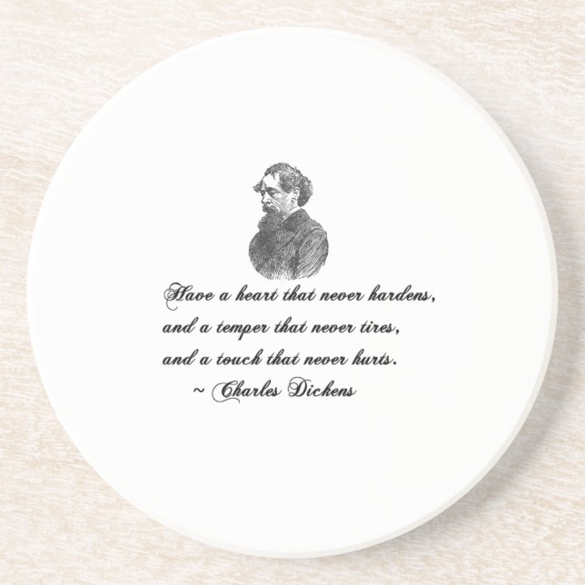 Charles Dickens Our Mutual Friend Quote Coaster (Front)