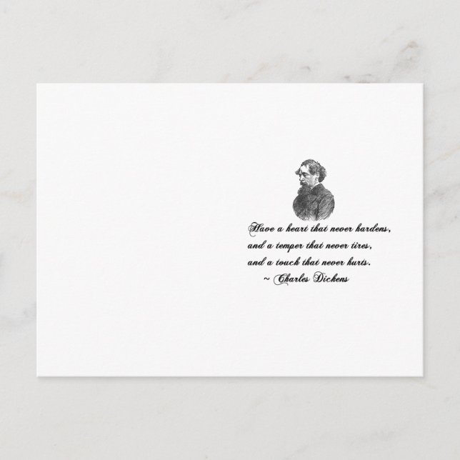 Charles Dickens Our Mutual Friend quote Postcard (Front)