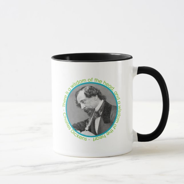 Charles Dickens Portrait With Quote Mug (Right)
