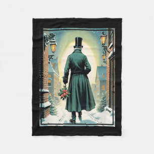 Charles Ens Christmas Clic Book Ebeneezer Scrooge  Fleece Blanket
