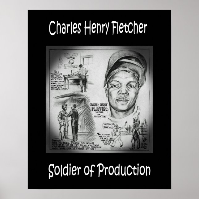 Charles Fletcher ~ Soldier of Production ~ Welder~ Poster (Front)