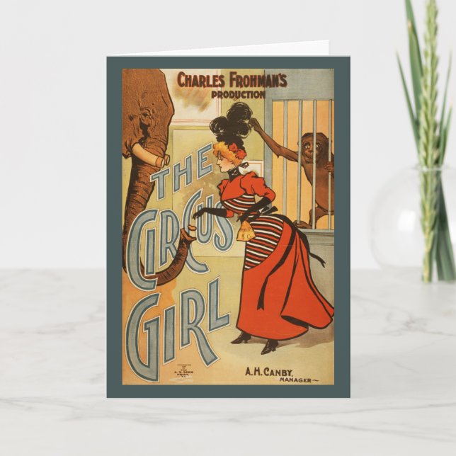 Charles Frohman's Production, The Circus Girl 2 Card (Front)