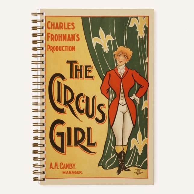 Charles Frohman's Production, The Circus Girl Notebook (Front)