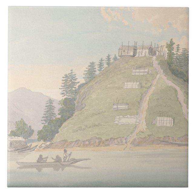 Charles Hamilton Smith -Village of Friendly Indian Ceramic Tile (Front)