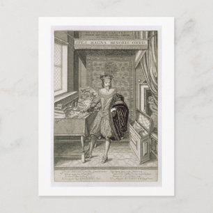 Charles I (1600-49) (engraving) Postcard