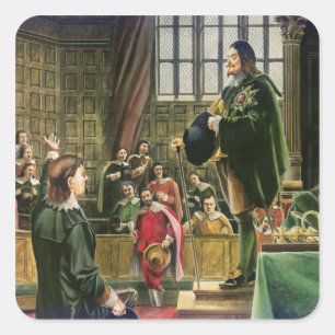 Charles I in the House of Commons Square Sticker