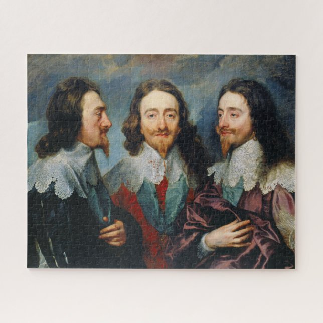 Charles I in Three Positions │Anthony van Dyck Jigsaw Puzzle (Horizontal)