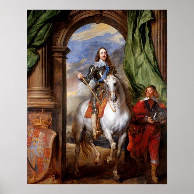 Charles I on Horseback by Van Dyck Poster (Front)
