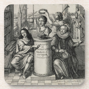 Charles II (1630-85) as Patron of the Royal Societ Coaster