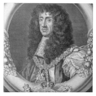 Charles II (1630-85) King of Great Britain and Ire Ceramic Tile