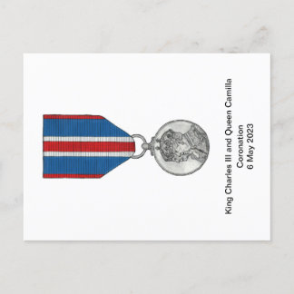 Charles III and Camilla Coronation Medal Postcard