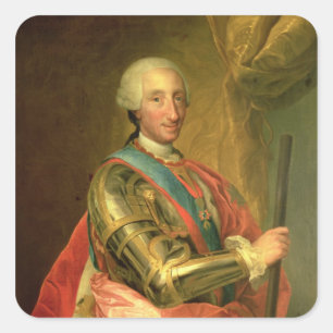 Charles III in Armour, after 1759 Square Sticker