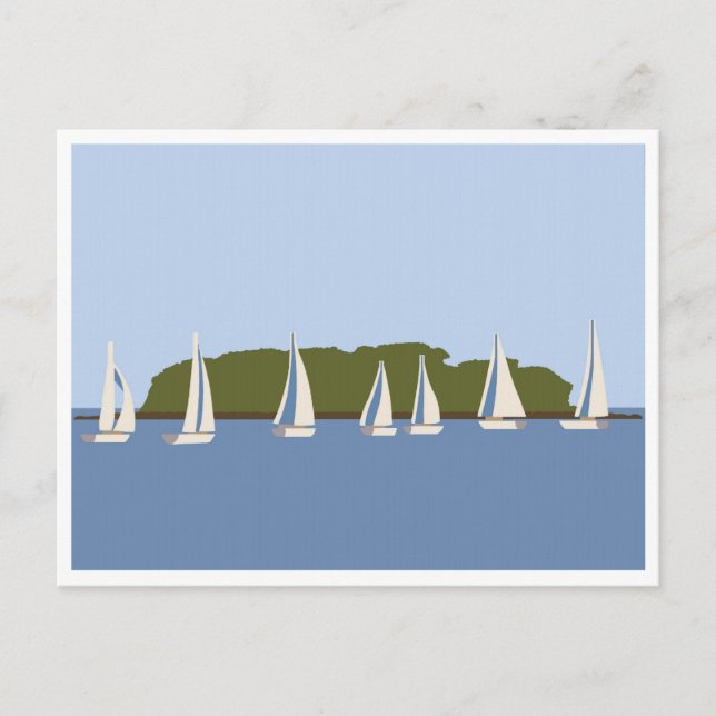 Charles Island Milford CT Postcard (Front)