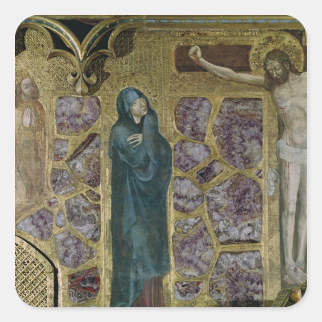 Charles IV at Prayer, Virgin and Christ of Square Sticker (Front)