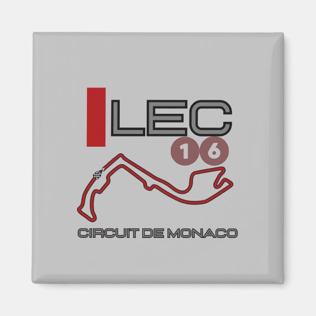 Charles Leclerc, Formula 1, Monaco Grand Prix Magnet (Front)
