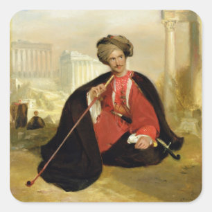 Charles Lennox Cumming, 1817 (oil on panel) Square Sticker