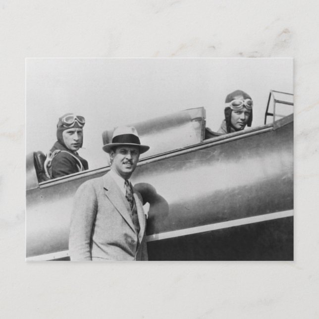 Charles Lindbergh and Fred Weick Postcard (Front)