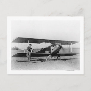 Charles Lindbergh with Sergeant Postcard