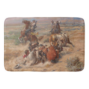 Charles M. Russell  The Strenuous Life  Bath Mat
