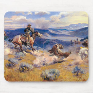 Charles M. Russell's Loops and Swift Horses (1916) Mouse Pad