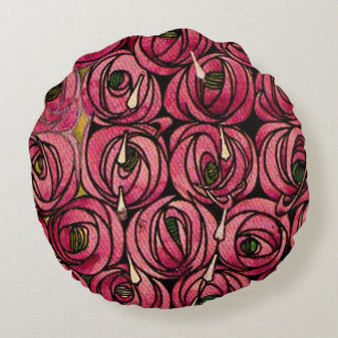 Charles Mackintosh painting, Roses Round Cushion