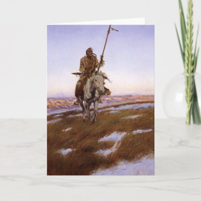 Charles Marion Russell - Cree Indian Card (Front)