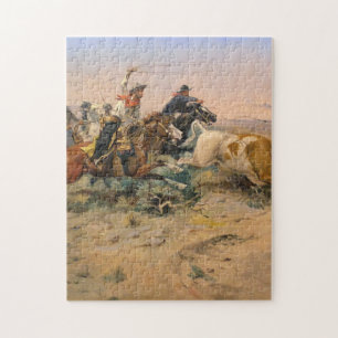 Charles Marion Russell - Herd Quit Jigsaw Puzzle