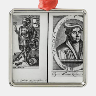 Charles Martel  and Martin Luther Metal Ornament