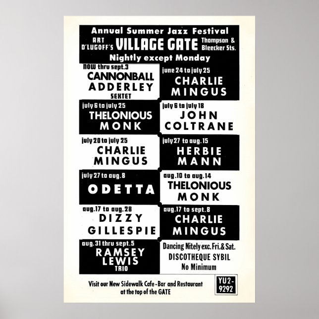 Charles Mingus - Thelonious Monk - John Coltrane Poster (Front)