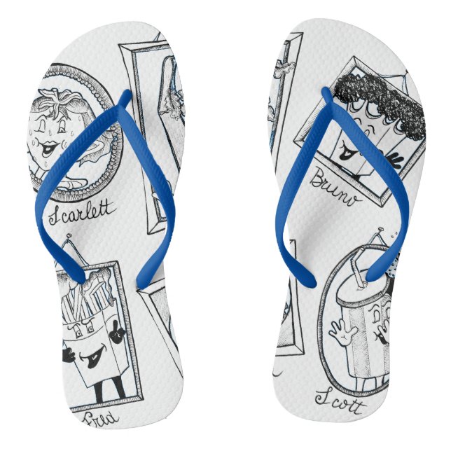 'Charles pals' Royal Blue Flip Flops (Footbed)