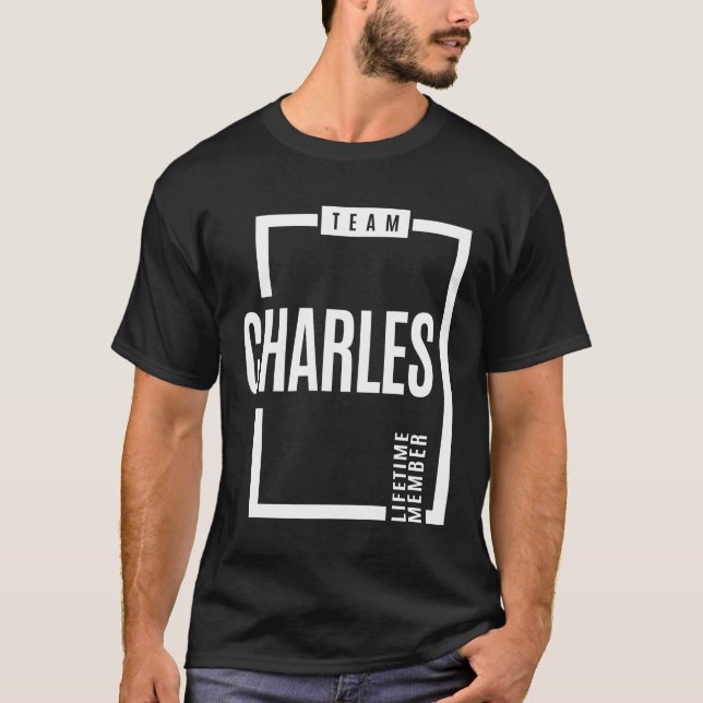 Charles Personalised Name Birthday Gift T-Shirt (Front)