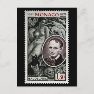 Charles Pierre Baudelaire (1821-1867) Postcard