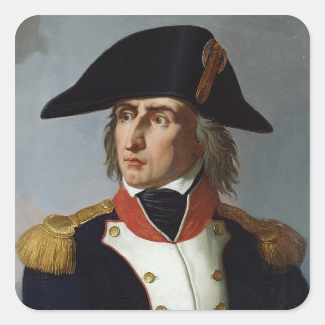 Charles-Pierre-Francois Augereau Square Sticker (Front)