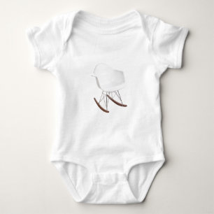 Charles & Ray Eames Shell Eiffel Rocking Chair Baby Bodysuit