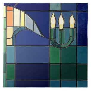 Charles Rennie Mackintosh Candles – Right Side Ceramic Tile