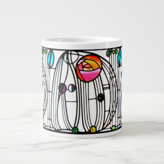 Charles Rennie Mackintosh flowers Window Large Coffee Mug