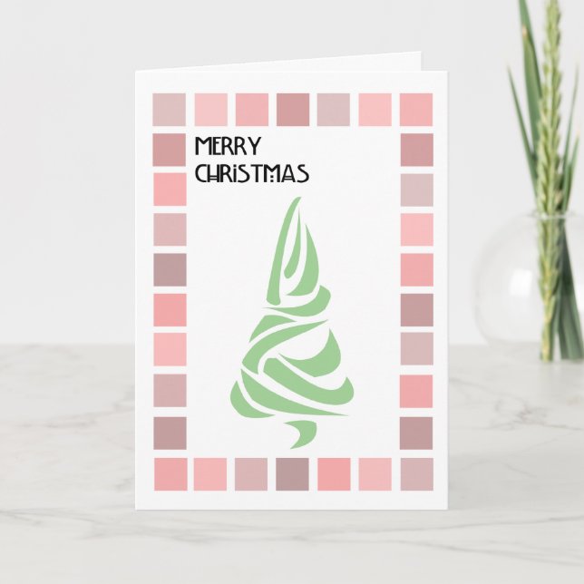 Charles Rennie Mackintosh Inspired Christmas Card (Front)