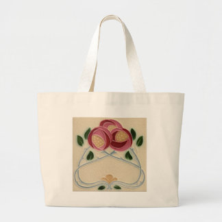 Charles Rennie Mackintosh Pink Red Rose Tote bag
