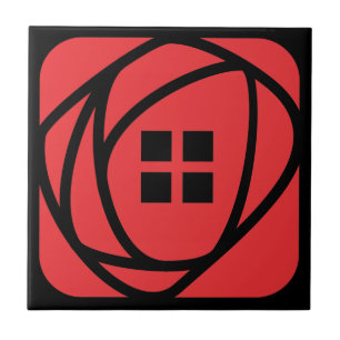 Charles Rennie Mackintosh Red Rose Ceramic Tile