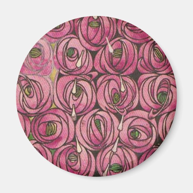 Charles Rennie Mackintosh - Roses Magnet (Front)