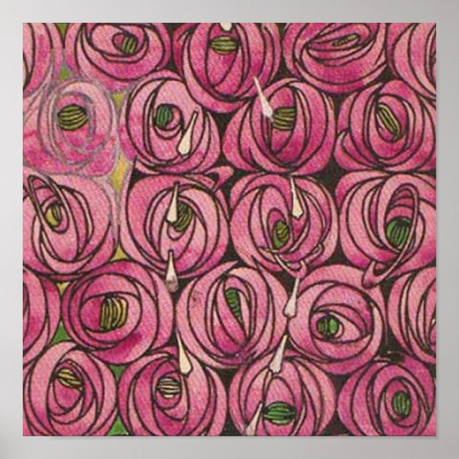 Charles Rennie Mackintosh - Roses Poster (Front)