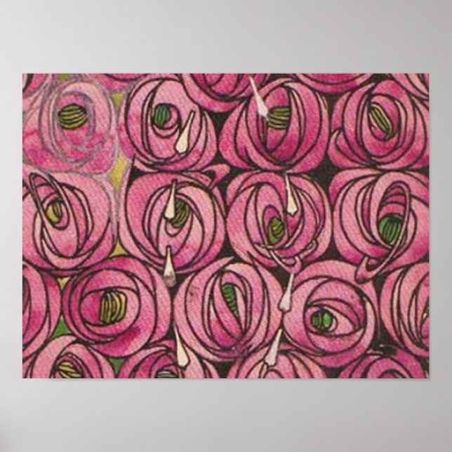 Charles Rennie Mackintosh - Roses Poster (Front)