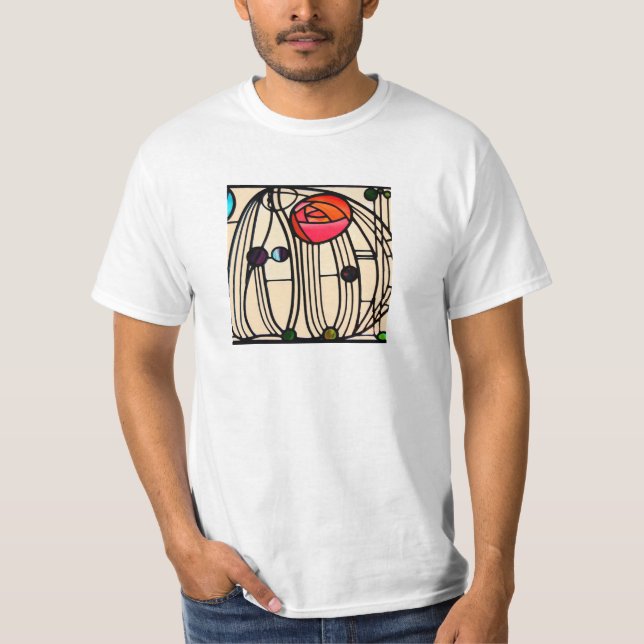 Charles Rennie Mackintosh Stained Glass T-Shirt (Front)