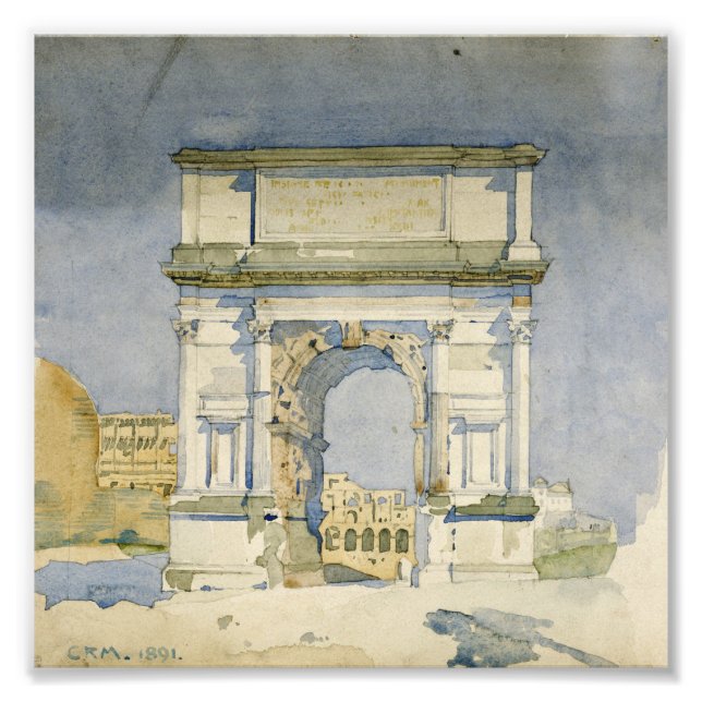 Charles Rennie Mackintosh -The Arch of Titus, Rome Photo Print (Front)