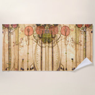 Charles Rennie Mackintosh The Wassail Beach Towel