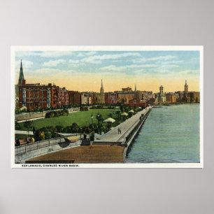 Charles River Basin and Esplanade View Poster